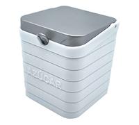 AC - Azucareros Cuadrados - Fabricado en Plástico - Apto para ser Usado como salero - 10,7 x 9,5 x 9,5 cm - Color Blanco con Tapa Gris