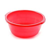 AC - Barreño Redondo con Asas - Capacidad de 5 litros - Fabricado en Polipropileno - Apto Uso Alimentario - para Lavabo, Fregadero y Bañera - Color Rojo