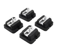 AC Base Brackets, Air Conditioner Support Pads, Anti-Vibration Floor Mounts, Rubber and Stainless Steel Build for Heat Pump or Ductless Condenser Installation, 5.12 Inches 4 Pieces