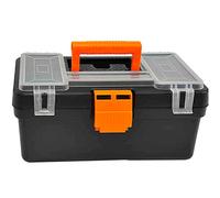 AC - Caja de Herramientas con Compartimentos en la Tapa y asa, Modelo Mini Kid, plástico Resistente, Organizador, maletín almacenaje, 13,5 x 31,5 x 17,5 cm