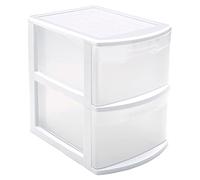 AC - Cajonera de Almacenamiento Tamesis con 2 cajones, Torre de Almacenamiento Multiusos para Oficina, hogar, Escuela, etc. 40 x 28,5 x 39 cm. Color Blanco.