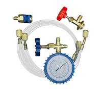 AC Charging Kit, Automotive Air Conditioning Refill Kit with Pressure Gauge & Hose - Air Conditioning Filling Kits for Car, RV, Home, Quick Connect, Maintenance Tool, Transparent,