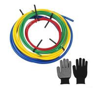 AC Cobre Pipe Bender Set, 2/4m PE plástico en tubo doblado manga para HVAC instalación trabajo compatible con 205 equipos con guantes (2M)