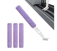 AC Coil Cleaning Brush - 30.5×4cm Flexible Crevice Cleaner Tool, PP Handle Microfiber Dust Remover | Air Conditioner Evaporator & Condenser Fin Cleaning Brush with 3 Replacement Cloth Heads, HVAC Radi