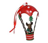 AC - Colgante navideño de Papá Noel en Globo - Fabricado en Metal y Resina - Decoración para Temporada navideña - 12 x 7 x 7 cm - Modelo Surtido