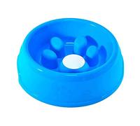 AC - Comedero Redondo Come-Lento para Perro/Gato, Alimentación Plato alimentador Tazón Comedero para Mascotas Bebedero Cuenco Recipiente. 28 cm Longitud. 1,90 L. - Azul