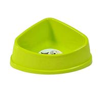 AC - Comedero Triangular para Perro/Gato, Alimentación Plato alimentador Tazón Comedero para Mascotas Bebedero Cuenco Bol Recipiente. 19 cm Longitud. Color Surtido (Rojo - Azul - Verde).