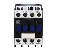 AC Contactor 18A 3 Pole Normally Open, Industrial AC Contactor, DIN Rail Mountable Electric Contactor with Silver Alloy Contacts and Full Copper Coil for AC380V Motor Control, Flam