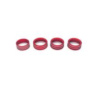 AC Control Switch Anillo de perilla del interruptor del aire acondicionado para Wrangler JLJLU2018 2019 2020 2021 2022 HVAC Blower Fan Knob(Red)