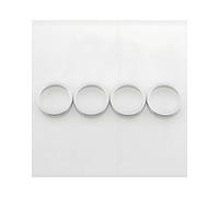 AC Control Switch Anillo Decorativo para Perilla De Ajuste De Velocidad del Viento del Aire Acondicionado para Volvo HVAC Blower Fan Knob(Silver)