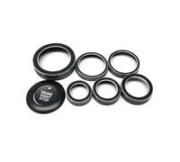 AC Control Switch para Ford para Explorer 2020 2021 2022 Juego De 8 Piezas HVAC Blower Fan Knob(Black)