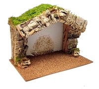 AC - Cueva para Figuras de Nacimiento de 8-12 cm - Fabricación en Corcho reciclable - Figura Decorativa Navidad, decoración Tradicional - 23 x 28,5 x 17 cm