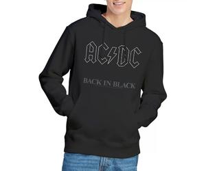 AC/DC ACDC Back In Black Hoodie Sudadera con Capucha Unisex Adulto (Pack de 1)