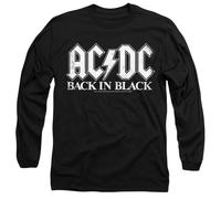 AC/DC ACDC Back In Black Mens Long Sleeve T Shirt Camiseta Unisex Adulto (Pack de 1)