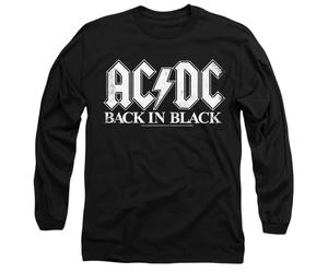 AC/DC ACDC Back In Black Mens Long Sleeve T Shirt Camiseta Unisex Adulto (Pack de 1)