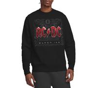 AC/DC ACDC Black Ice Crew Sweatshirt Sudadera Unisex Adulto (Pack de 1)