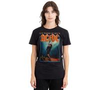 AC/DC ACDC Let There Be Rock Ladies T Shirt Camiseta, Negro, M para Mujer