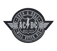 AC/DC ACDC - Parche Aufnäher - Rockn Roll Will Never die (recorte)