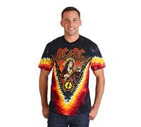 AC/DC - Angus relámpago Empate Tinte t-Shirt-Grande