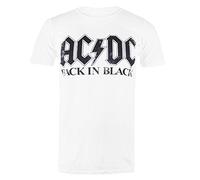 AC/DC Back in Black Camiseta, Blanco, M para Hombre