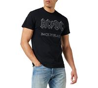AC/DC Back In Black Camiseta Hombre (Pack de 1)