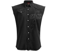AC/DC Back In Black Torn (Back Print) Black M Camiseta de manga corta