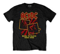 Ac/Dc Back In Black Tour 1980 con licencia Camiseta hombre