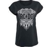 AC/DC Black Ice Mujer Camiseta Negro 100% algodón Ancho