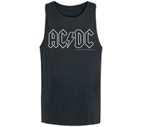 AC/DC Black Logo Hombre Top Tirante Ancho Negro XL 100% algodón Vorne Bedruckt Regular