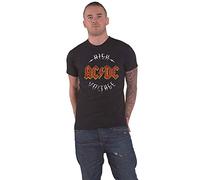 AC/DC Camiseta de Alto Voltaje con Logotipo para Hombre, Negro, M