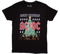 AC/DC Camiseta de manga corta Merry Christmas Unisex Black L