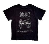 AC/DC Camiseta del Niño About To Rock Band Logo Oficial Negro 12 Months To 5 Yrs Size 3 Years