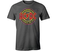 AC/DC - Camiseta High Voltage Aus. 73 Orgánica para fans de AC/DC (S, Gris Oscuro)