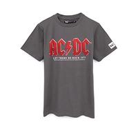 AC/DC Camiseta Niños Niñas Niños Let There Be Rock Charcoal Album Band Top 11-12 años