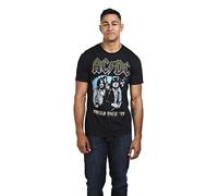 AC/DC Camiseta World Tour 79 para Hombre, Negro (Black Blk), XL