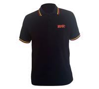 AC/DC 'Classic Logo' (Negro) Camisa Polo - ¡NUEVO Y OFICIAL
