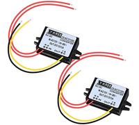 AC-DC Convertidor de Potencia AC 12V(10-28V) a DC 12V Convertidor de Voltaje Reducido Convertidor Reductor Impermeable IP68 Módulo Regulador de Voltaje para Pantalla Coche, 3A (2 Piezas)