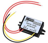 AC-DC Convertidor de Potencia AC 12V(10-28V) a DC 12V Convertidor de Voltaje Reducido, Regulador de Voltaje de Módulo Impermeable IP68 Regulador de Voltaje para Pantalla de Coche (2A)
