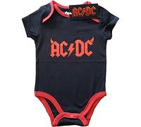 AC/DC Crezca El Bebé Horns Band Logo Nuevo Oficial Rojo 0 To 24 Months Size X Large (18 months)