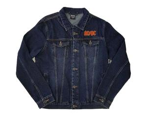 AC/DC Demin Chaqueta For Those About To Rock Band Logo Nuevo Oficial Azul