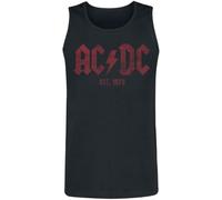 AC/DC EST. 1973 Hombre Top Tirante Ancho Negro L 100% algodón Vorne Bedruckt Regular