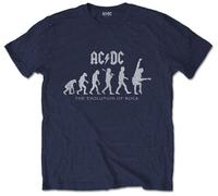 AC/DC 'Evolution Of Rock' (Azul) T-Shirt - ¡NUEVO Y OFICIAL
