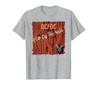 AC/DC Fly On The Wall Portada del Álbum Camiseta, Hombre, Gris Jaspeado, S