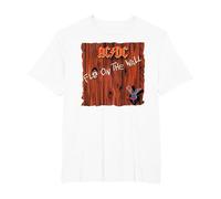 AC/DC Fly On The Wall Portada del Álbum Camiseta, Hombre Tallas Grandes, Blanco, 2X Alto