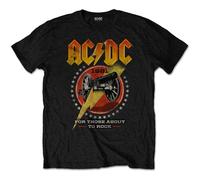 AC/DC 'For Those About To Rock 81' (Negro) T-Shirt - ¡NUEVO Y OFICIAL