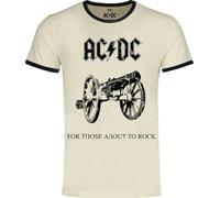 AC/DC For Those About To Rock Unisex Camisetas Ringer Blanco Roto 100% algodón Regular