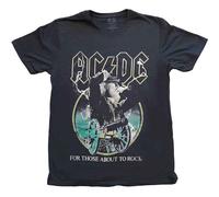 Ac/Dc For Those About To Rock Yellow Outlines con licencia Camiseta hombre