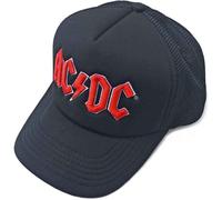 AC/Dc Gorra Béisbol Classic Rojo Banda Logo Nuevo Oficial Negro Malla Camionero