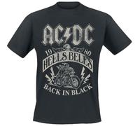AC/DC Hells Bells 1980 Unisex Camiseta Negro 100% algodón Regular