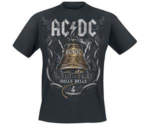 AC/DC Hells Bells Hombre Camiseta Negro 100% algodón Regular
